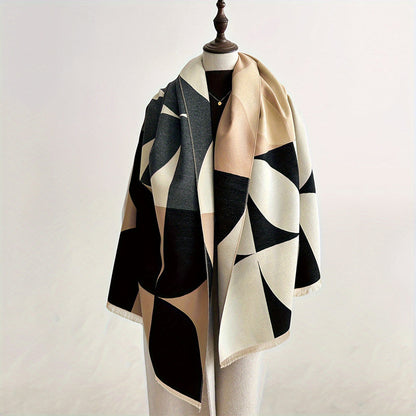 Aelvoria™ | Warmer Schal mit geometrischem Muster
