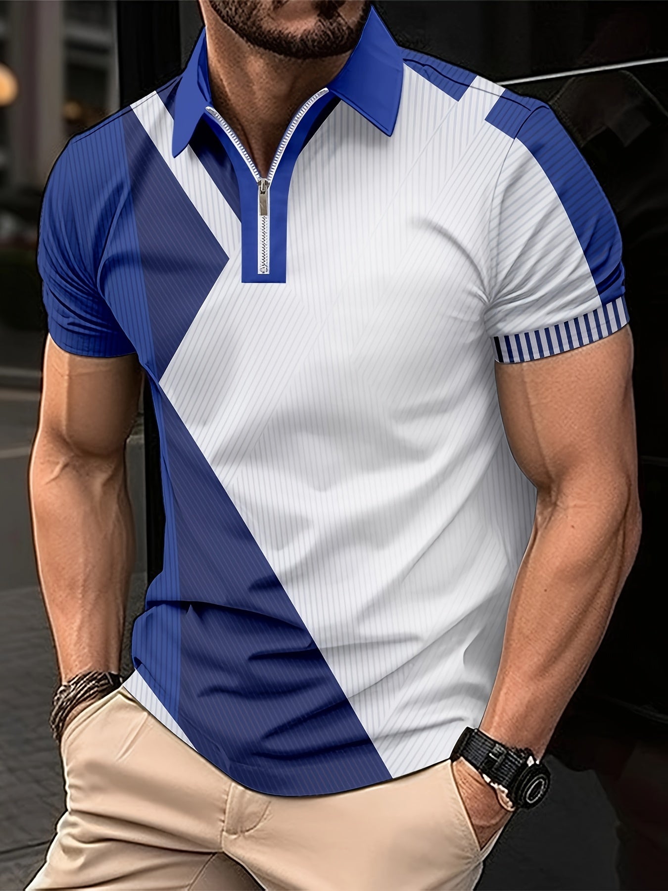 Aris Shirt | Regular Fit Color Block Golf Shirt