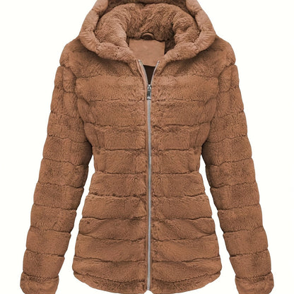 Elise | Stylischer unifarbener Teddymantel