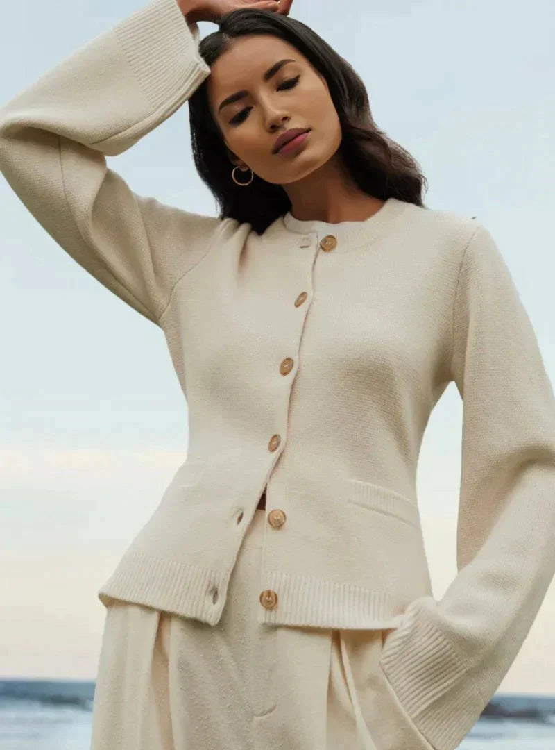 Jane - Weiche Strickjacke mit Knöpfen für Frauen