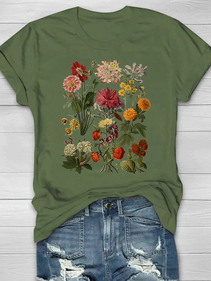 Femke | Vintage-T-Shirt mit Blumendruck