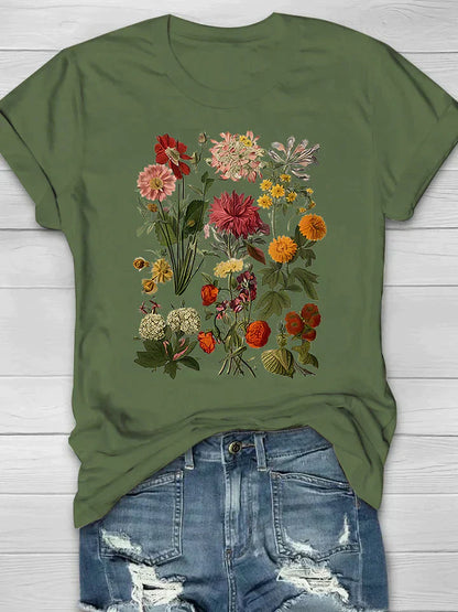 Femke | Vintage-T-Shirt mit Blumendruck