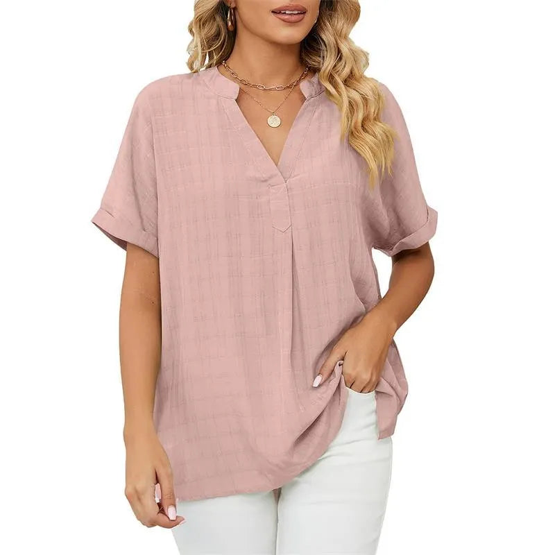 Stylische Bluse mit V-Ausschnitt für Frauen
