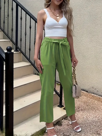 Thalia - Lässige Hose mit geknöpfter Taille für Frauen