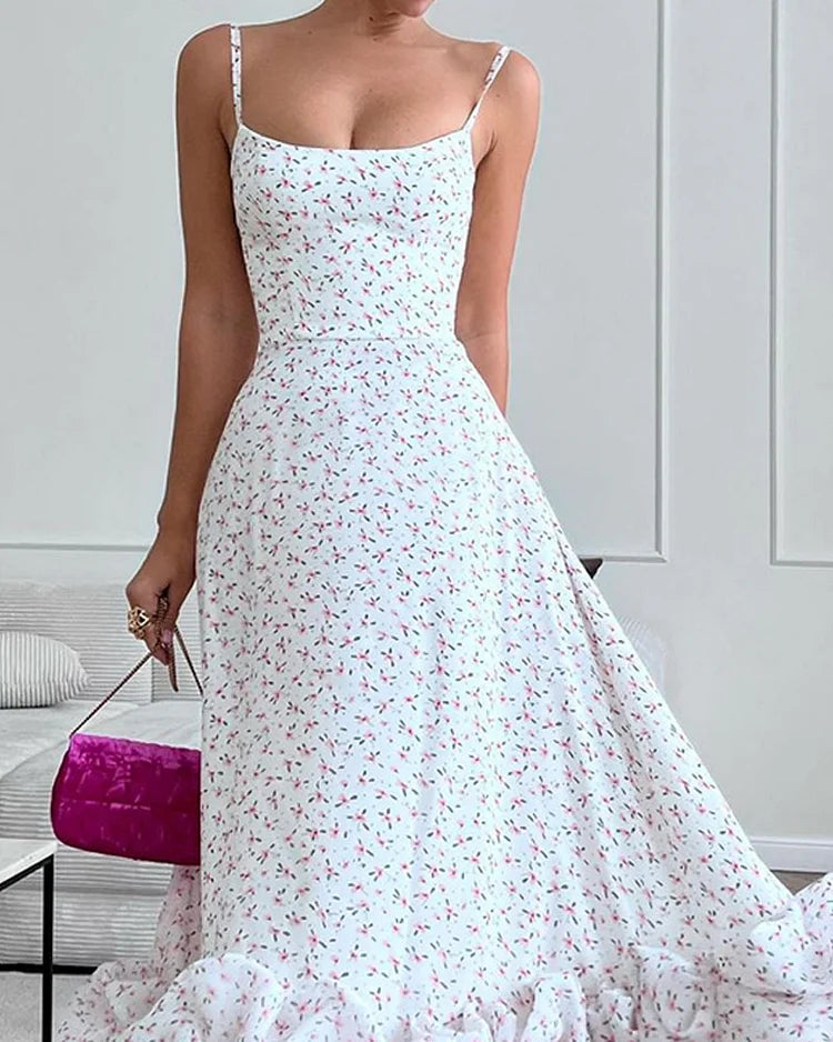Stilvolles trägerloses Kleid mit Print