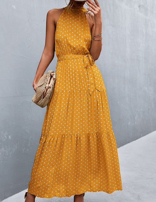 Ärmelloses Kleid mit Sommerprint