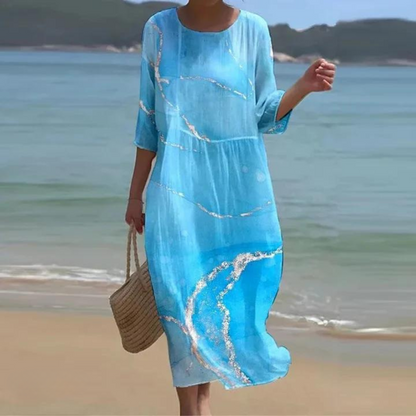 Elegantes Kleid, das den Bauch verdeckt