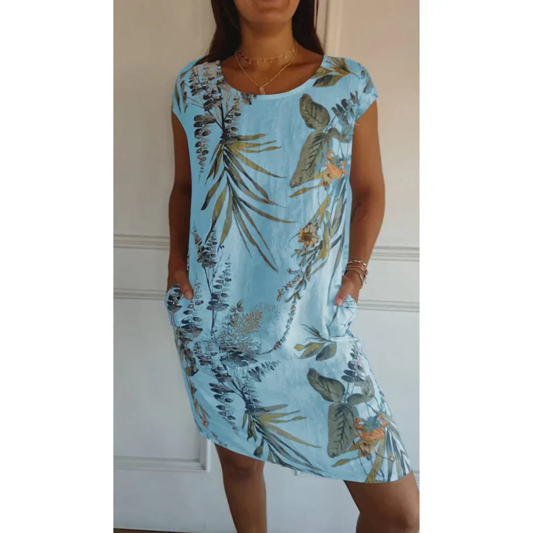 -Kleid mit rundem Ausschnitt