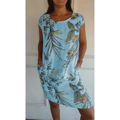 -Kleid mit rundem Ausschnitt
