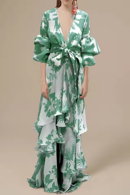 Luna | Damen Boho Maxikleid