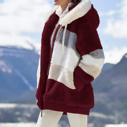 Elegante Pelzjacke mit Taschen