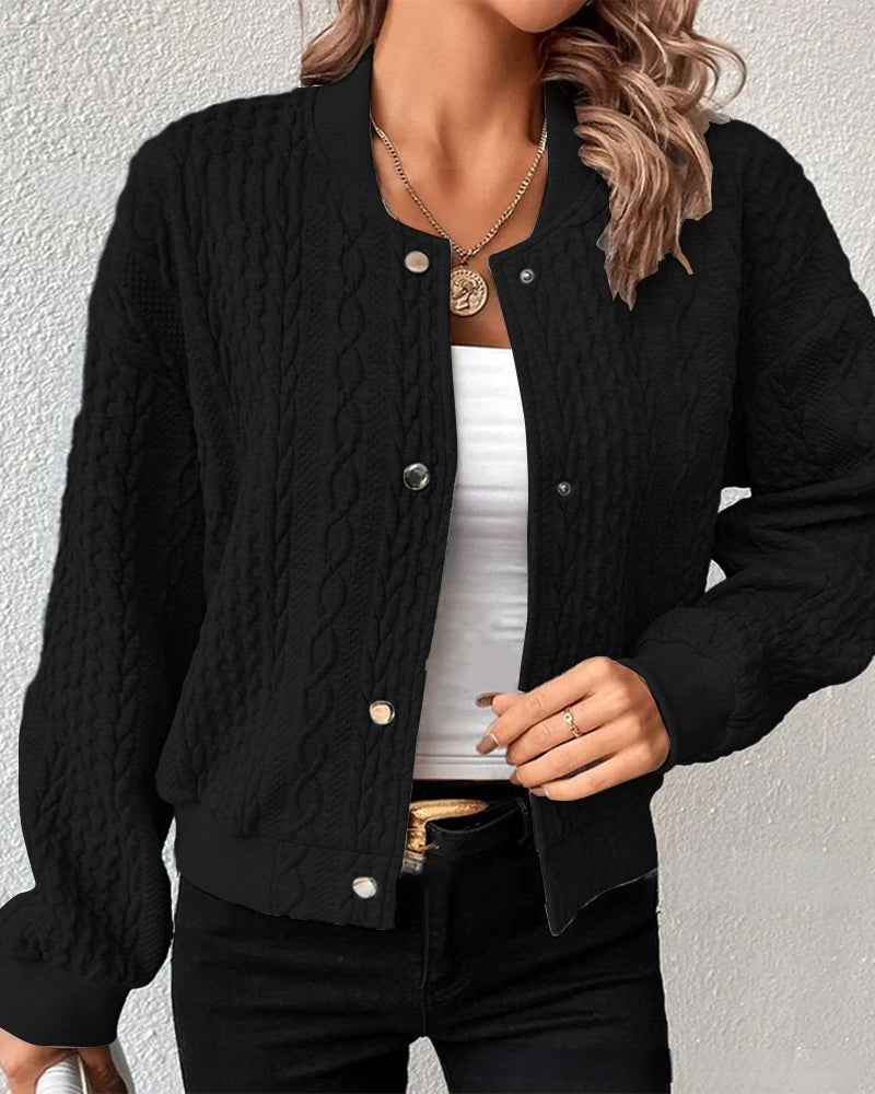 Ilse Jacq | Einfarbige Strickjacke mit Knöpfen