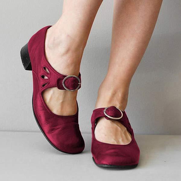 Moriva - Orthopädische Vintage-Schuhe mit runder Spitze