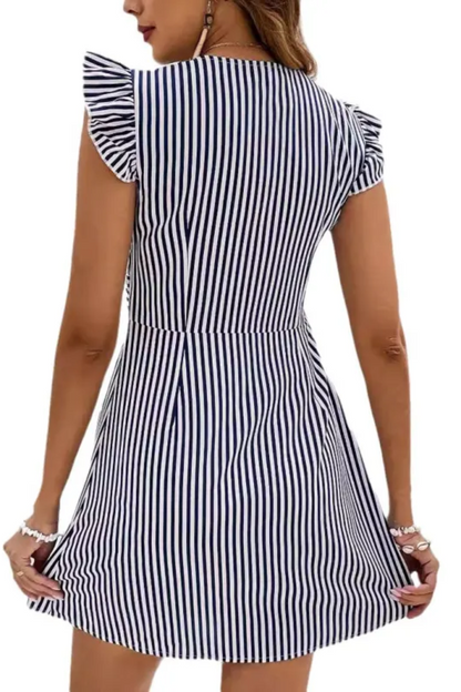 Elise | Damen Shirt-Kleid mit V-Ausschnitt