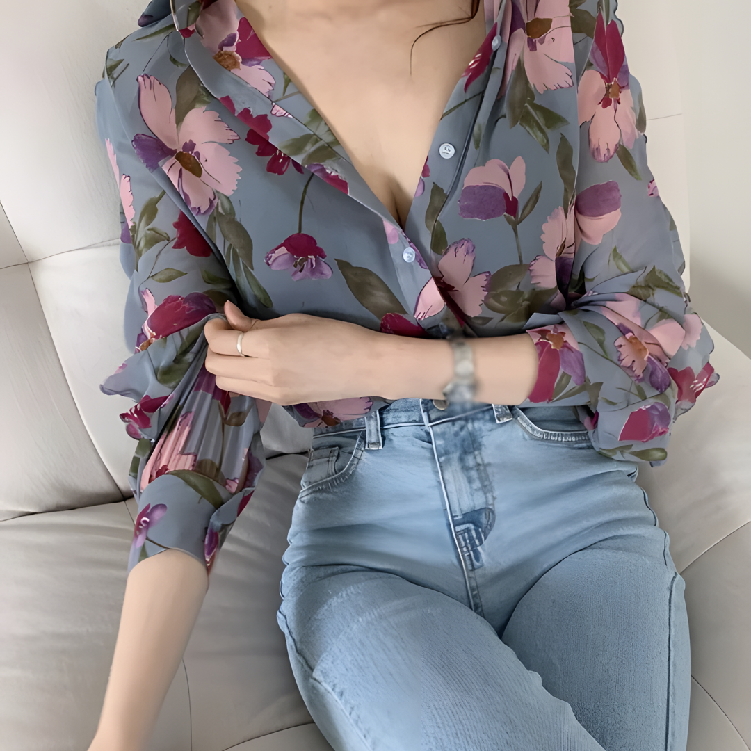 Reina - Farbenfrohe Luxusbluse für Frauen