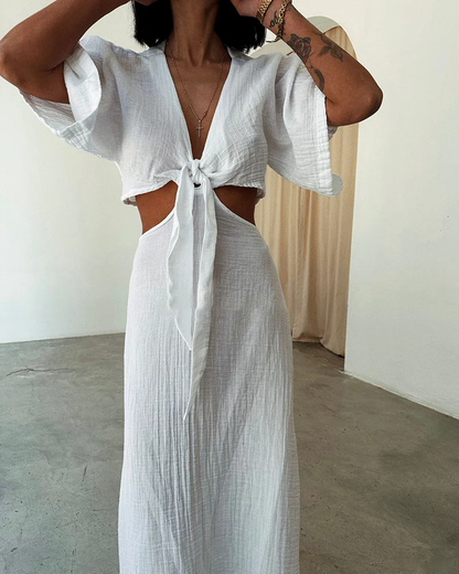 Iyla - Wunderschönes Kleid mit offener Taille und Schnürung