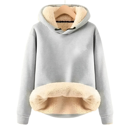 Mila - Kuschelige Sherpa Fleece Kapuzenjacke für Frauen