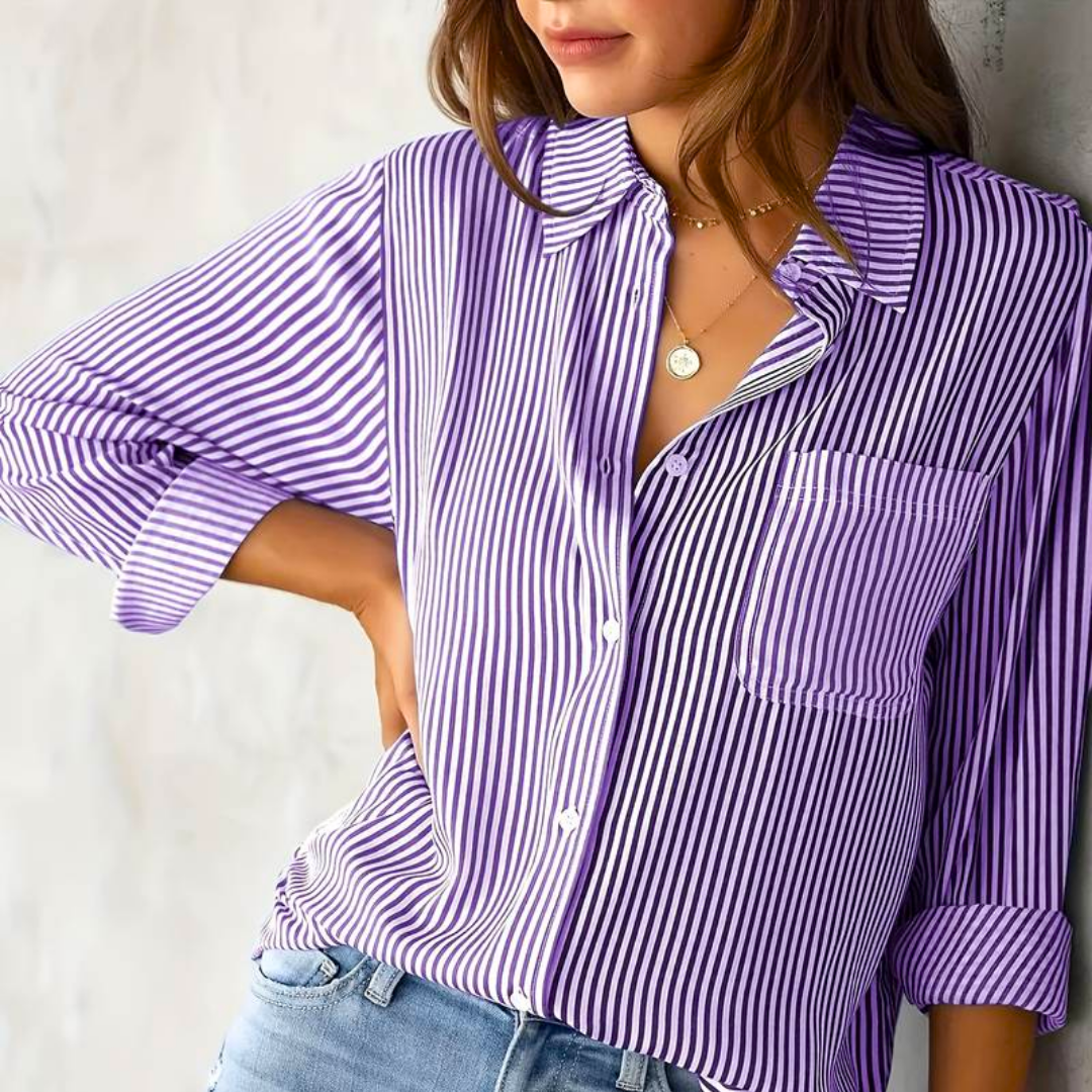 Hailey | Bequeme klassische Bluse mit Knöpfen für Frauen
