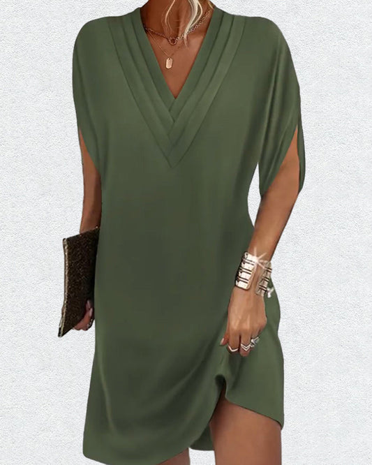 Novyxis™ | Elegantes Kleid mit offenen Ärmeln und V-Ausschnitt