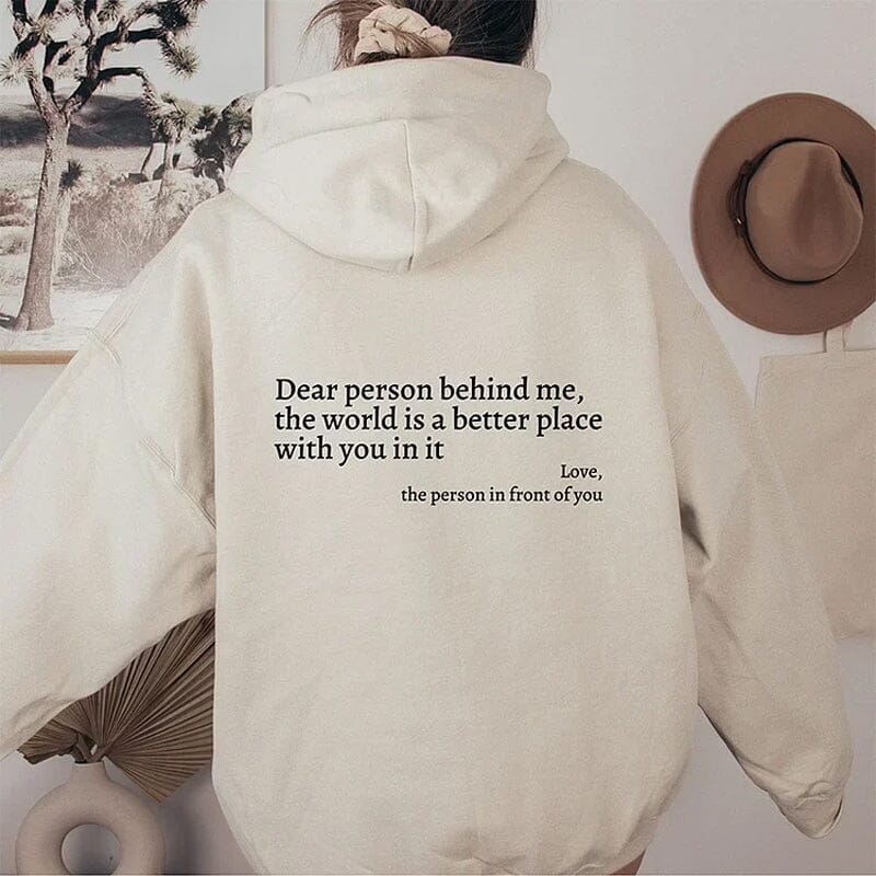 Jayne - "Dear Person Behind Me" Hoodie für Frauen