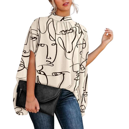 Kara - Elegante Bluse mit abstraktem Muster