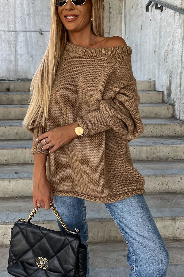Amaya | Bequemer Damenpullover mit weitem Kragen für einen lässigen und schicken Look