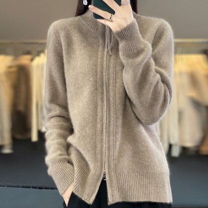 Solvaris™ | Strickjacke mit Reißverschluss Elegant und Bequem