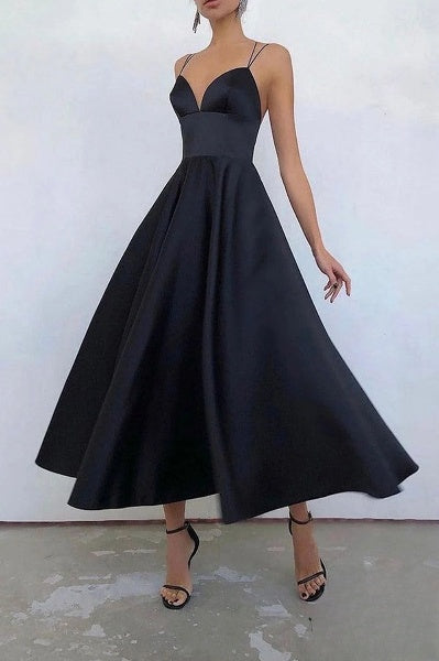 Monroe - Maxikleid mit V-Ausschnitt und Rücken ohne Rüschen