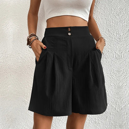 Shorts für Damen - modisch - hohe Taille, leicht, atmungsactive - ideal für den Sommer