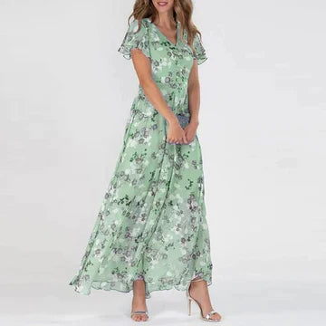 Josephine - Langes Sommerkleid mit floralem Muster