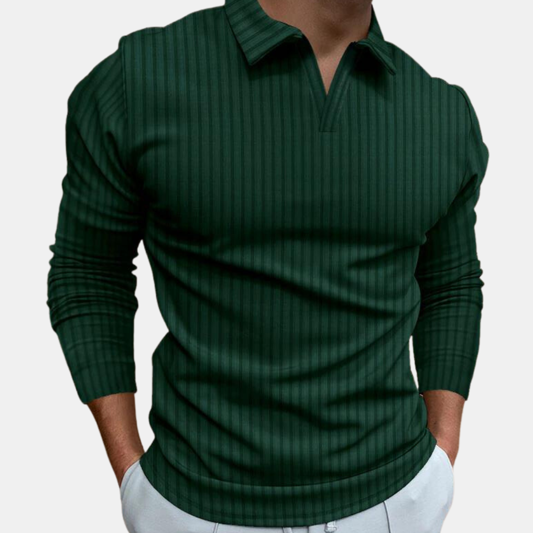 Carl | Langarm-Poloshirt für Männer