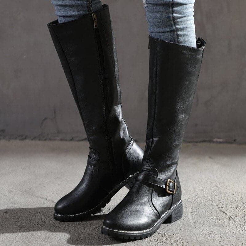 Martha - Hohe Lederstiefel für Frauen