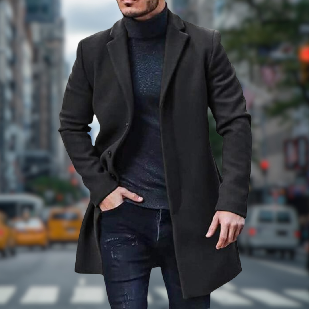 Luca Belloni Klassischer langer Trenchcoat | Stilvoll & Komfortabel
