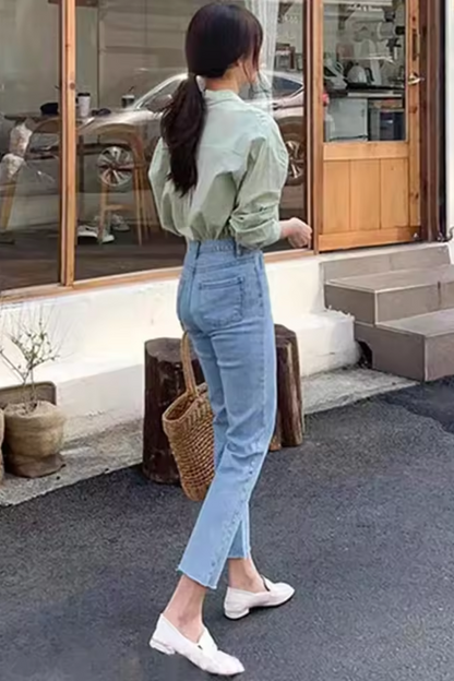 Tessa | Damen High Waist Straight Jeans