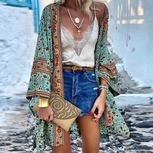 Zanzi Boho Cardigan | Ein fröhlicher, stylischer & mittellanger Kimono!