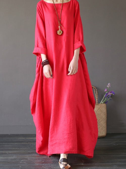 Damenkleid in lockerer Passform in Übergröße