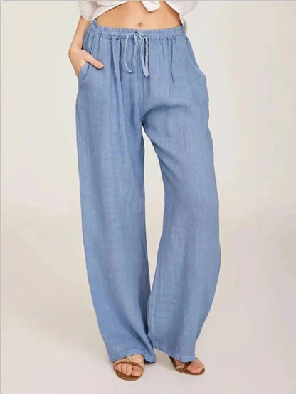 Leinen-Baumwoll-Hosen