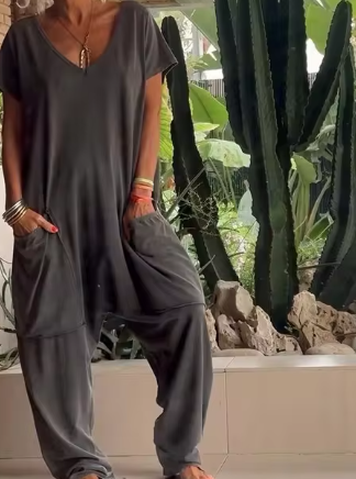 Xenia - Streetwear Fashion Neuer lockerer Jumpsuit
