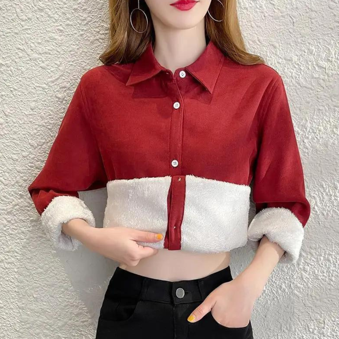Eda - Elegante Fleece-Bluse