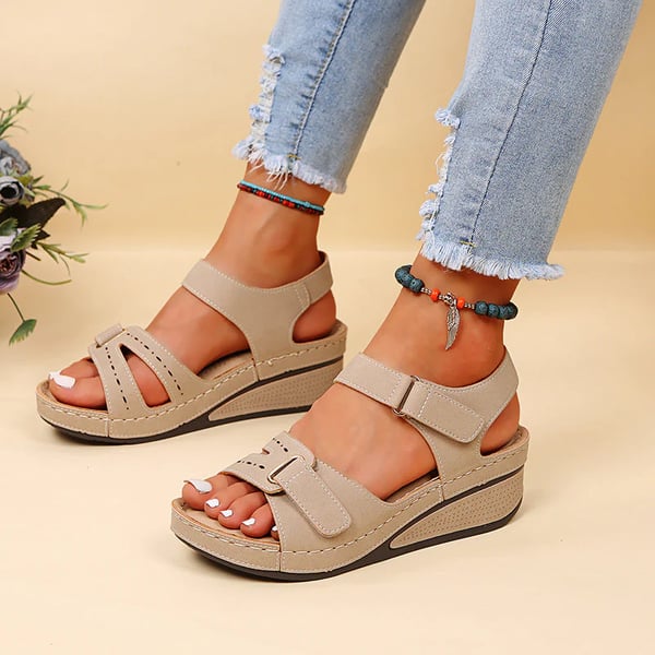 Romina - Römische Sandalen für Frauen mit Klettverschluss