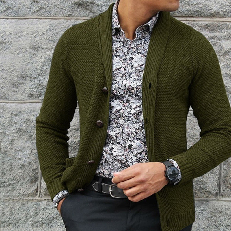Strickjacke für Männer mit Knopfverschluss