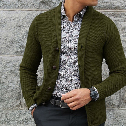 Strickjacke für Männer mit Knopfverschluss