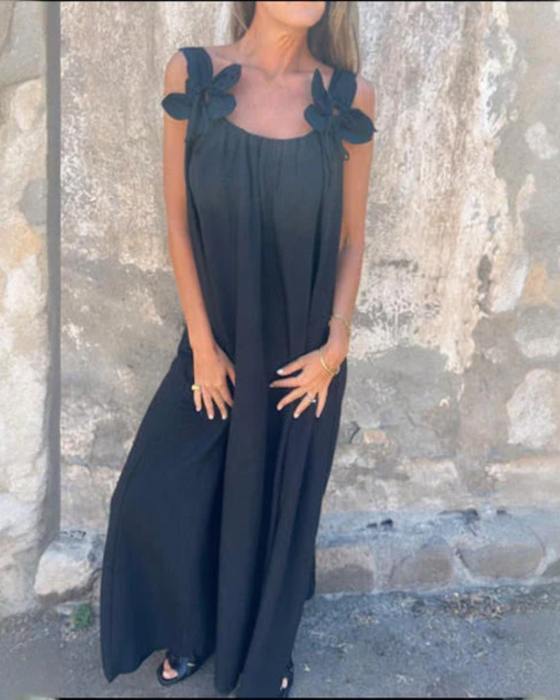 Langes Blumenkleid