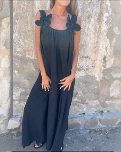 Langes Blumenkleid