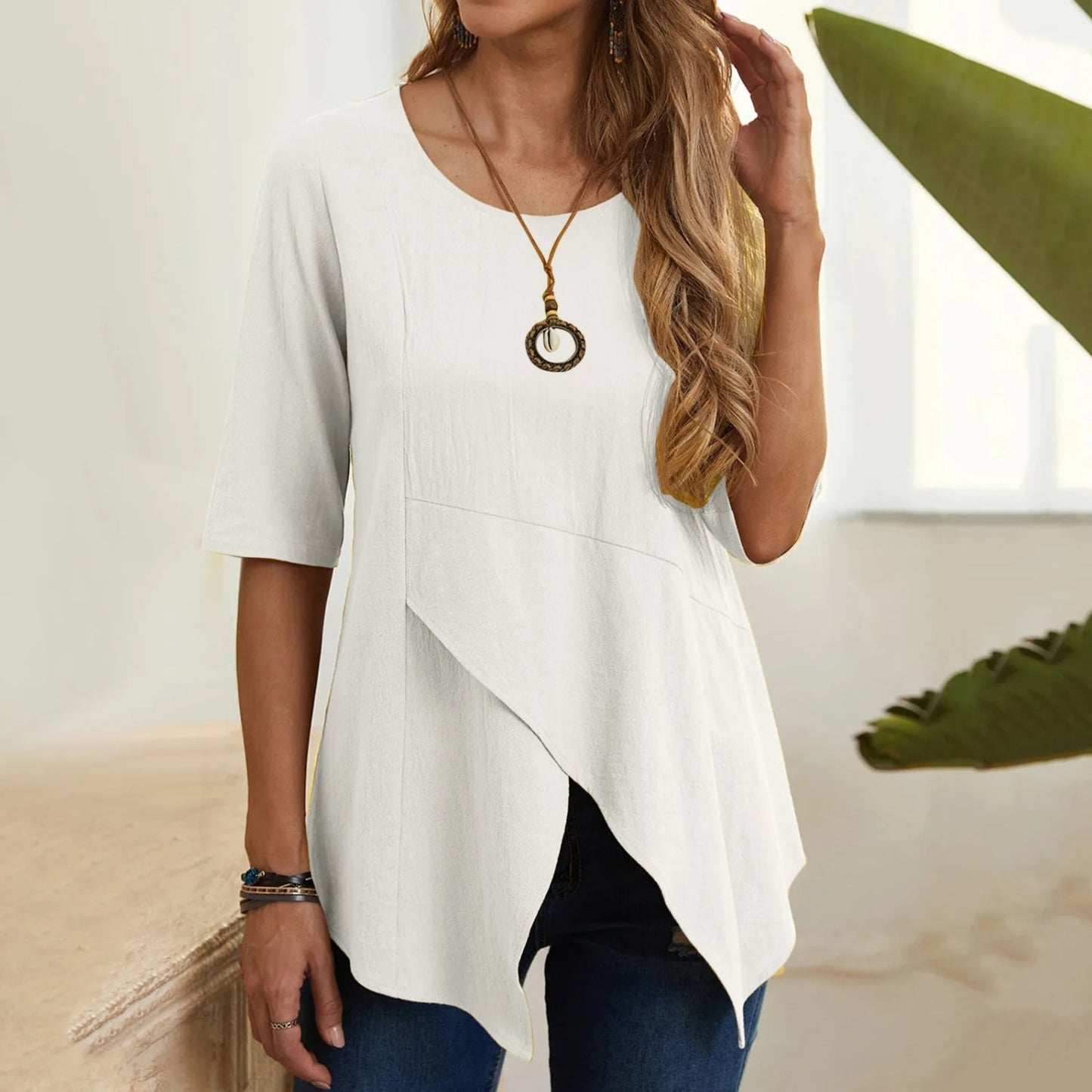 ByLina - Bluse mit O-Ausschnitt