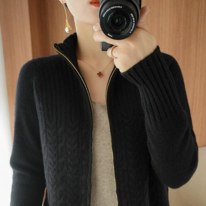 Damen-Strickjacke mit Reißverschluss