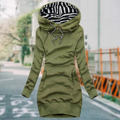 Warmer, langer Hoodie für Damen