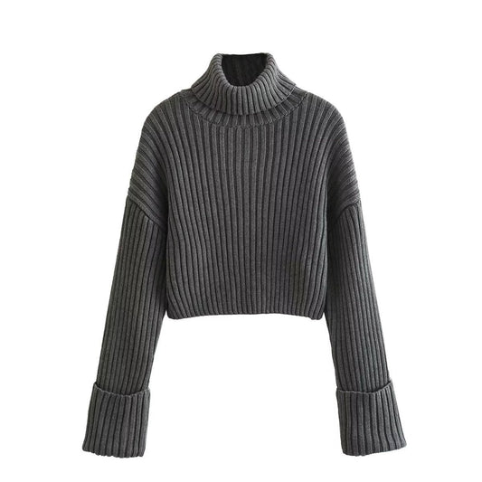 Eva - Gerippter Rollkragenpullover für Frauen