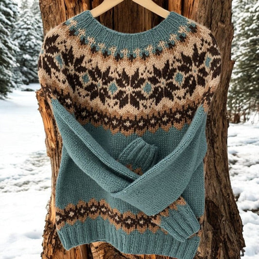 Vellaro™ | Elegante Vintage Jacquard Strickweste