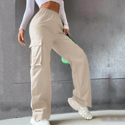 Alecia - Stylische hochgeschnittene Cargohose für Frauen im Herbst